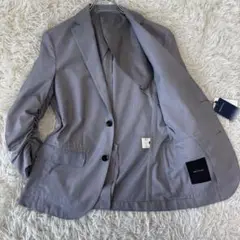 ABAHOUSE✨新品未使用　デザインテーラードジャケット　ギャザー　グレー　L