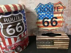 [未使用品]アメリカンインテリア　三点セット　ROUTE66