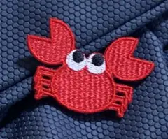 カニ刺繍ワッペン