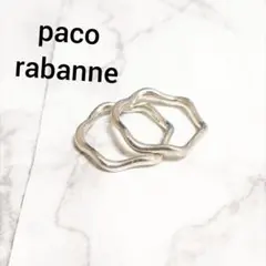 Pacorabanne パコラバンヌ　銀製　シルバー　リング　重ねつけ可　2点