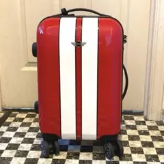 MINI ストライプ キャリーケース カバー付き レッド 赤