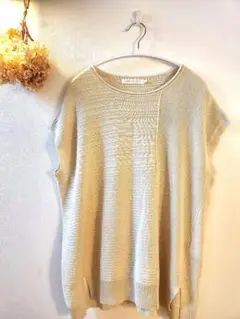 AMERICAN HOLIC 　フレンチスリーブサマーニット　Lサイズ