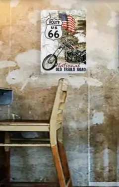 【ブリキ看板】ルート66 OLD TRAILS ROAD NO.003