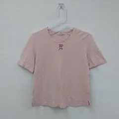 Grace Juno Tシャツ 刺繍入り 花柄ピン ク半袖綿M