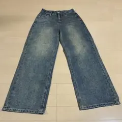 SHAGGIE オーロララインストーン付きヴィンテージルーズデニムパンツ