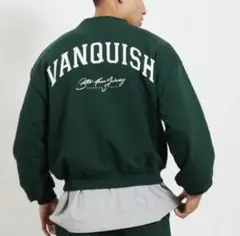 vanquish fitness クルーネック Mサイズ グリーン 深緑