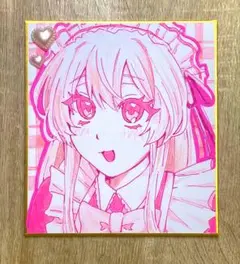 手描き イラスト 原画 色紙 萌え絵