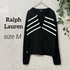 Ralph Lauren アイレットデザイン 長袖カットソー (M) 黒