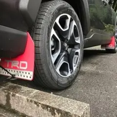 TRD マッドフラップ レッド RAV4 kazoon_ms328-42001
