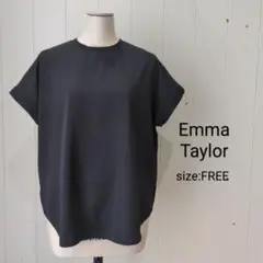 Emma Taylor バックジップジョーゼットT ブラウス ブラック FREE
