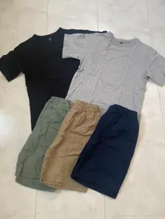 UNIQLO Tシャツとショートパンツ5点セット　140cm