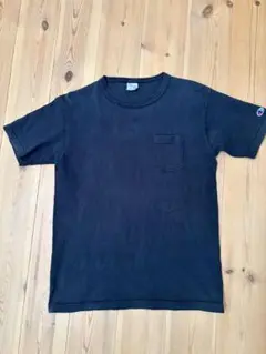 Champion T1011 ブラック Tシャツ