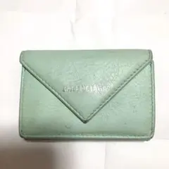 希少色❗️バレンシアガ ペーパーミニウォレット ロゴ 財布