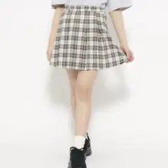 ラブトキ　チェック柄　プリーツスカート