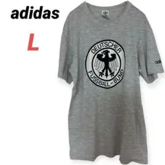 美品　adidas アディダス　Tシャツ　半袖　プリントTシャツ　グレー　灰色