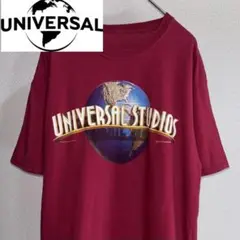 UNIVERSAL STUDIOS Tシャツ バーガンディ 赤 半袖 ユニバ