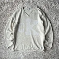 "90s calvin klein" cotton knit S USA製