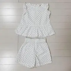samansa mos2 lagom セットアップ　夏服　ホワイト　110