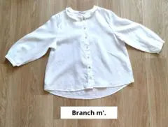 Branch m'　リネン100% ホワイトシャツ　Mサイズ