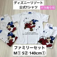 【ディズニーリゾート　公式Tシャツ4枚　ファミリーセット　M・S・140cm】