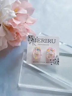 【匿名配送】本物のお花が入った ピアス　イヤリング
