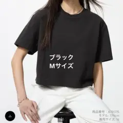 UNIQLO テクスチャージャージーT ブラック　M 半袖Tシャツ