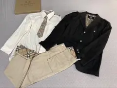 良品 バーバリー ノバチェックフォーマルセット 3点+シャツおまけ 160