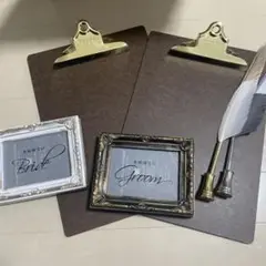 【結婚式受付セット】penco バインダー・羽ペン・受付サイン