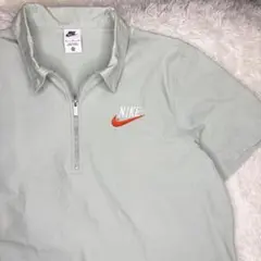 NIKE ナイキ ハーフジップ 半袖 ワークシャツ ペールトーン