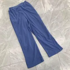 HONEYSUCKLE ワイドパンツ ブルー ウエストゴム リラックスフィット