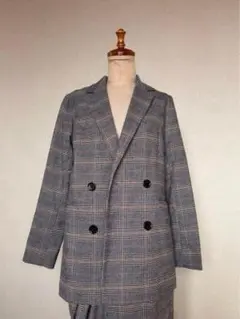 GU セットアップ チェック柄 ジャケット パンツ