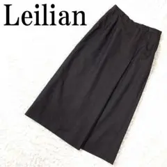 Leilian レリアン ロングフレアスカート ブラウン 9 B8236