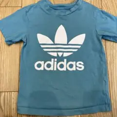 adidas 水色 Tシャツ 100cm