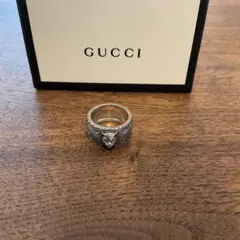 【新品未使用】GUCCI リング　タイガー　獅子頭　シルバー　9号