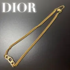 美品★ Dior　ディオール　ネックレス　ゴールド　ラインストーン