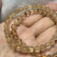 ルチルクォーツのブレスレット*＊6mm＊*2本セット