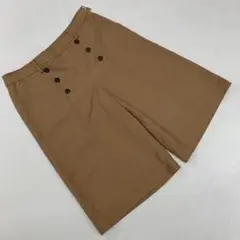 LOVE BODY ハーフパンツ ベージュ ダブルボタン レーヨン混 キュロット