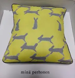 ☆両面run run run yellow☆ロゴ入り♪パイピングクッションカバー