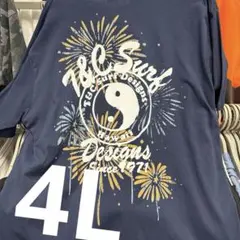 4L 大きいサイズメンズ タウンアンドカントリー 速乾Tシャツ メッシュ 花火
