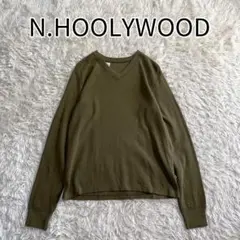 N.HOOLYWOOD ロンT カーキ Vネック 無地 定番アイテム