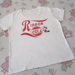 RIBBON COLA ホワイト Tシャツ Ｌサイズ