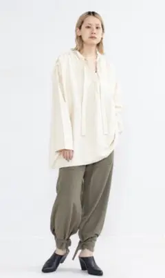 SEEALL/OVERSIZED TUCKED SMOCKu003cNATURALu003e