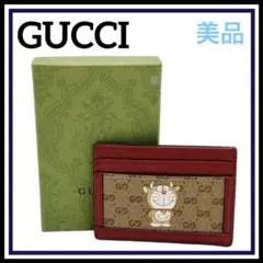 ⭐️美品⭐️ グッチ ドラえもん ミニGGスプリーム カードケース レッド