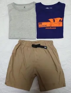 【140cm】Tシャツ2枚 ショートパンツ1枚 ユニクロ ベビードール ポケモン