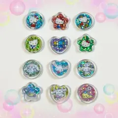 おはじきシール ハローキティ シナモロール 12枚