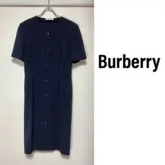 Burberry バーバリー ワンピース シャツワンピ ヴィンテージ ネイビー
