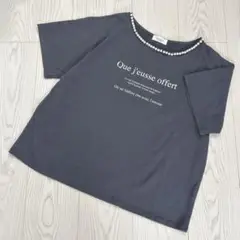 【Te Chichi 】パール付きロゴTシャツ
