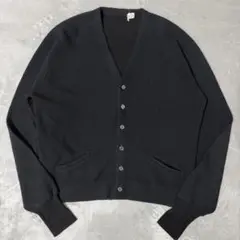 希少 極上 60s 70s XL ブラック アクリルカーディガン