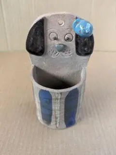 犬の顔 小物入れ 陶器製