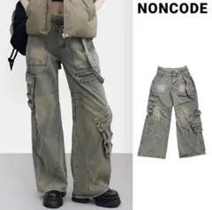 NONCODE オリーブグリーン カーゴパンツ